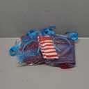 6 Pcs Costume Set for Kids, Include Tulle Tutu Skirt Striped Knee Long Socks Shirt Blue Headband (6-7 Age)