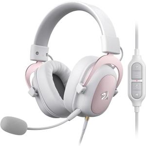 Redragon H510 Zeus White Wired Gaming Headset - 7.1 Surround Sound - Memory Foam Ear Pads - 53MM Drivers - Detachable Microphone - Multi Platforms for PC, PS4/3 & Xbox One/Series X, NS