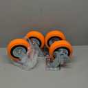 6 Inch Industrial Casters - Castor Wheels Sets 4 Heavy Duty with Dual Ball Bearing, Polyurethane Wheel Capacity up to 4500 lbs, Plate Swivel Wheels for Workbench, Equipment(4 Brake)