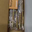 Goldenwarm 5 Pack Brushed Brass Cabinet Handles Kitchen Hardware Knobs Drawer Pull Handles for Kitchen Knobs - Cabinet Hardware 5in Hole Center