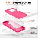 SUPFINE Designed for iPhone 15 Pro Max Case,Premium Liquid Silicone with [Soft Anti-Scratch Microfiber Lining][Upgraded Camera Protection] Slim Shockproof Phone Case for Men Women Girls, Hot Pink