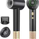 High Speed Hair Dryer, Professional Ionic Hairdryer with Brushless Motor for Fast Drying, Thermo-Control Quiet Hair Blow Dryer with Magnetic Diffuser for Women & Men, Home, Salon, Travel