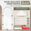 Colingmill 3 Set 32 x 78 Inch Arch Wall Molding Kit Peel Stick Arch Premade Accent Wainscoting Panel Wall Panel Decor Pre Cut Trim Kit for Home Walls Molding DIY Living Room Decor (Stylish Style)