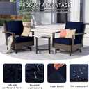 14Pcs Outdoor Cushion Covers, Patio Cushion Covers,Stretch Elastic Slipcovers, Replacement Washable & Reusable Furniture Protector for Patio Couch (Navy Bluey,Cover Only)