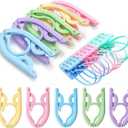 20 PCS Travel Hangers with 12 Pcs Clips - Cruise Ship Essentials Portable Folding Clothes Hangers Travel Essentials Foldable Clothes Drying Rack for Travel