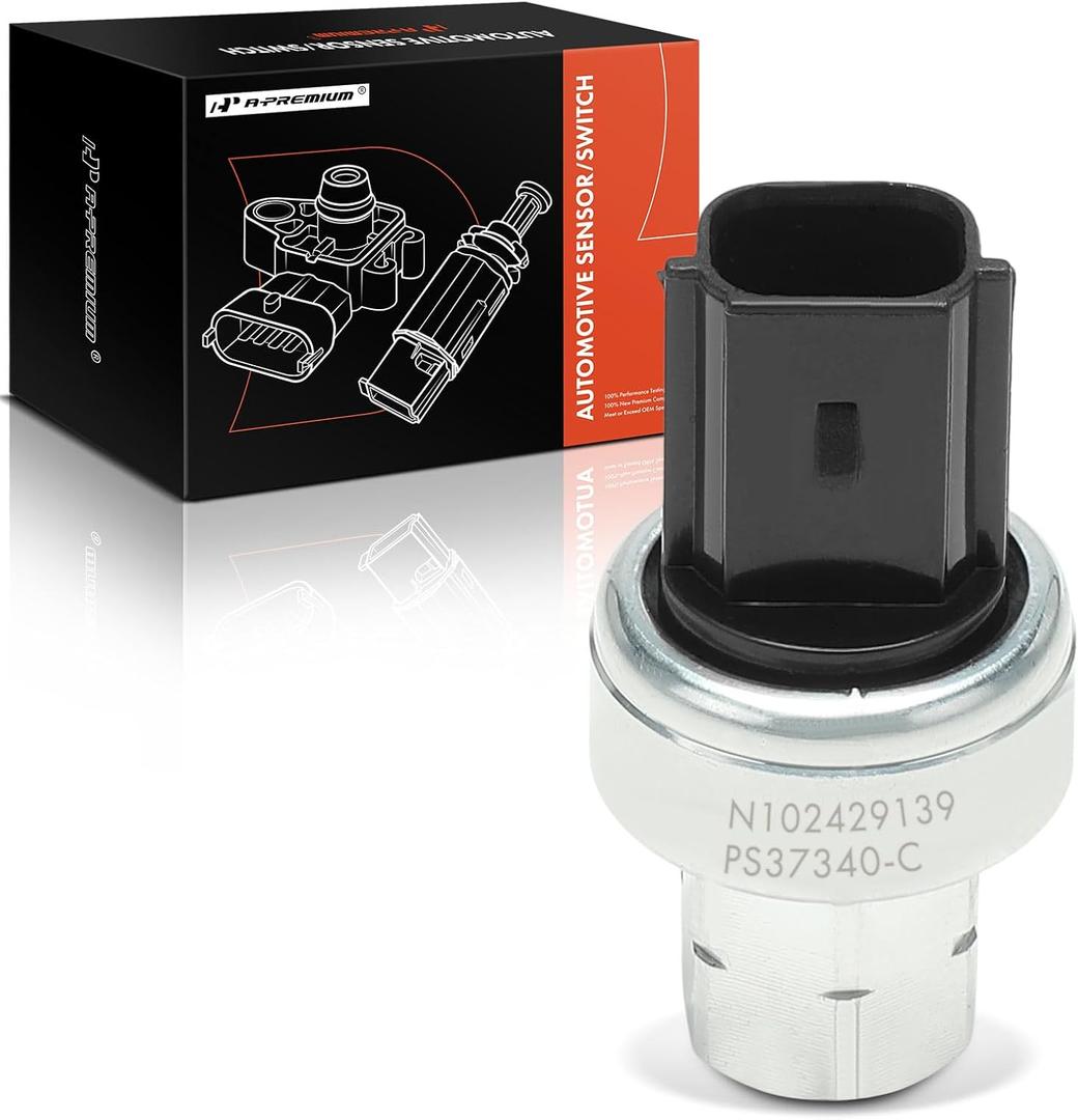 A-Premium A/C Pressure Sensor Switch [3 Pins] Compatible with Ford F-150, Escape, Fusion, F-150 Lightning, F-250/F-350/F-450/F-550 Super Duty, F-650, F-750 & Lincoln MKZ, MKX, MKC, MKS, MKT