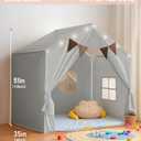 Kids Tent, Play Tent with Star Lights, Large Play Tents with 2 Windows, Kids Playhouse Indoor & Outdoor, Reading Nook, Christmas Toddler Tents for Girls & Boys, 52" x35" x 51", Gray