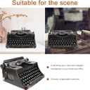 FOMIYES Classic Manual Typewriter Model Vintage Typewriter Figurine Iron Art European Style Statue for Cafe Bar Home Wine Cabinet Decor Photo Prop Black