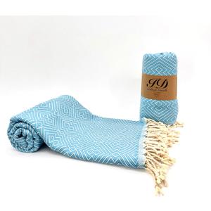 100% Cotton Turkish Beach Towels Great for Beach, Bathroom Towels Adult Travel Essentials Cruise Accessories Vacation Yoga Mat Soft Feel High Absorbent Sand Free Quick Dry (Atom Blue)