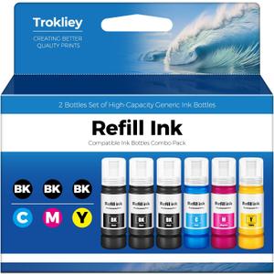 Compatible for EPT522 Ink Refill Bottles ET-2800 ET-2400 ET-4800 ET-2803 ET 2800 ET 4800 for EPT522 Ink Bottles for ET2800 ET 2400 ET4800 ET2400 ET 2803 ET2803 ET-2720 ET-4700 ET-4810 ET-2840 Printer