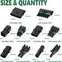 367Pcs 20 Kits Waterproof Automotive Electrical Connectors 1/2/3/4/6 Male&Female Pin 22-14AWG Wire Harness Spark Plug Connector Terminals Plug Kit Car with Wire Crimping Tool