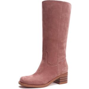 Women's Knee High Boots Square Toe Chunky Block Heel Long Boots for Women Comfortable Slip on Low Heel Womens Riding Boot (8)