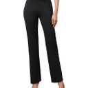 Agenlulu High Waisted Dress Pants for Women Petite/Regular/Tall Straight Leg Pull On Office Work Slacks 28"/29.5"/31.5 Size XS