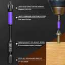 13PCS Magnetic Screwdriver Bit Set, D1 Alloy Steel Anti-Slip Long Drill Bits, Fine Tooth Design, Strong Magnetism Magnetic Drill Bit Set for Home, Garden, Outdoors Blue