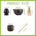 5-Piece Traditional Matcha Set beautifully crafted ceramic Japanese matcha bowl, chasen holder, natural bamboo whisk, spoon, and airtight matcha tin container Perfect for ceremonial-grade matcha