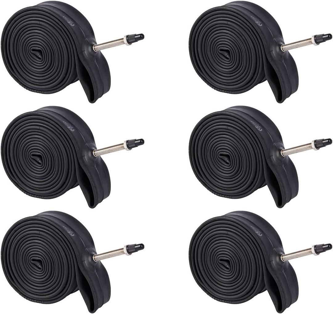 BWSHLF Bicycle Inner Tube 700x18-25/25-32/35-45, Road Bike Replacement Inner Tubes with 48mm & 60mm Presta Valve - 6 Pack