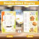 EHWINE 16 Pack Acrylic Sign Holder 8.5 x 11, Double-Sided Tabletop Gold Sign Holder, Clear Acrylic Picture Frame Menu Flyer Paper Holder Display Stand for Home Wedding Party (with Non-Slip Pads)