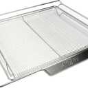 Frigidaire FG24AIRFTRY ReadyCook 24" Air Fry Tray with Air Fry Basket and Oven Rack for Frigidaire Gallery Wall Ovens with Air Fry, Stainless Steel