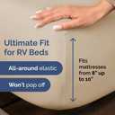 Short Queen Size 4 Piece Sheet Set - RV Short Queen, Ultra-Soft, Breathable & Cooling Bed Sheets Set with Deep Pockets - Hotel Luxury Bedding for Women & Men - Wrinkle Free & Fade Resistant - Cream