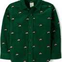Gymboree Boys and Toddler Long Sleeve Button Up Dress Shirts (18-24 Months, Noble Forest)