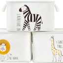 DECOMOMO Toy Storage Baskets for Shelves - 25.5L Kids Storage Bin for Nursery Dcor, Baby, Laundry, Toys (Animal Safari, Large - 3 Pack)