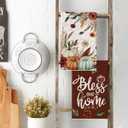 2 x Artoid Mode Wild Flowers Pumpkin Fall Kitchen Towels Set of 4 18x26 Inch