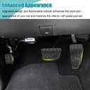 LEXLEY 3PCS Anti-Slip Aluminum Brake Gas Parking Pedal Pads,Auto No Drilling Accelerator Pedal Covers Only for Dodge 2010-2018 RAM 1500 2500 3500,2019-2024 RAM 1500 Classic- Black