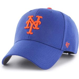 '47 MLB Team Color Home Basic MVP Adjustable Hat, Youth One Size Fits All (New York Mets Blue)