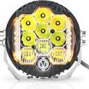 7 Inch Round LED Offroad Light with DRL, 90W Driving Light LED Light Bar, 8000LM Spot Flood Combo Work Light for Wrangler, ATV, SUV, UTV, Trucks, Pickup, 4x4, F150 - Pack of 1