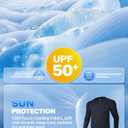 GEMYSE Men's Long Sleeve Shirts Sun Protection Athletic Breathable Moisture Wicking Rash Guard Shirt for Fishing Workout (Black, XXXL)