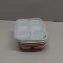 4 Pack Snack Containers, Divided Bento Snack Box, 4 Compartments Reusable Meal Prep Lunch Containers for Kids Adults, Food Storage Containers for School Work Travel