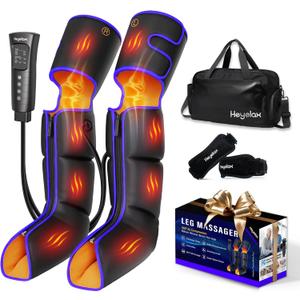 Leg Massager with Heat and Compression,Recovery Boots Sleeve to Reduce Muscle Fatigue, Swelling, Cramping,Leg Compression Massager for Circulation and Pain Relief FSA,Ideal Christmas Gifts (Medium)