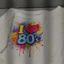 MNLYBABY 80s Outfit for Women Retro 80's Off The Shoulder Crop Tops Vintage 80s 90s Party Disco Shirt White, XL