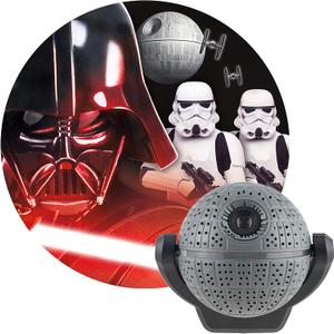 STAR WARS Projectables LED Night Light Projector, Dusk-to-Dawn Sensor, Plug-in, Collector's Edition, Darth Vader and Stormtroopers on Ceiling, Wall, or Floor, Ideal for Bedroom, Kid's Room, 43058