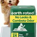 Earth Rated Max Absorbency Puppy Pee Pads for Dogs Absorbs 2X Faster & 2X More, Leak-Proof, Odor Control Potty Training, Unscented, Large, 22 x 23, 40 Count
