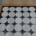 HomeLights Unscented Tealight Candles - 100 Pack, 8hr Smokeless White Votive Candles for Shabbat, Weddings, Home Decor