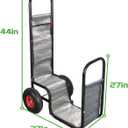 Firewood Cart with Wheels: 44 X 27 X 20 in Heavy Duty 260 lbs Load for Garden Backyard Fireplace Men Women Use