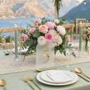 UNIQOOO Frosted Arch Wedding Table Numbers 1-15 w/Stands, Gold Foil Printed 5x7 Acrylic Display Signs &Holders, Pack of 15, Perfect for Centerpiece, Reception, Decoration, Party, Anniversary, Event