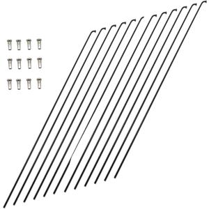 260 mm /10.2 Inch Stainless Steel Spokes Bike Spokes Bicycle Spokes 14G Spokes Black Bike Spokes 26 Inch Mountain/Road Bikes with 14mm Spoke Caps 12PCS