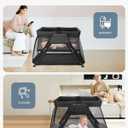 Lilian&Gema 2-in-1 Travel Crib, Portable & Foldable Crib with Backpack, Lightweight Baby Travel Playpen with Thick Mattress for Babies & Toddlers, Baby Travel Essential