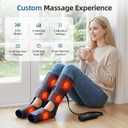 MEKZU Air Compression Leg Massager with Heat, 6 Massage Modes, 3 Vibration Settings, Foot Massager Boots for Circulation and Pain Relief Circulation and Daily Relaxation for Seniors and Adults