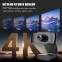 4K Webcam, Ultra 4K HD Web Cam for PC, Dual Noise-Canceling Mics, Auto Light Correction, Wide Angle Streaming Webcam,Plug and Play for Video Calling/Teams/Conferencing/Zoom