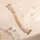 Omnillert Dressy Band Compatible with Apple Watch Series 10 Bands for Women 41mm 40mm 38mm 42mm 44mm 45mm 46mm 49mm, Sparkly Clover Bracelets Designer Straps for iWatch series 9 SE 8 7 6 5 4 3 Ultra