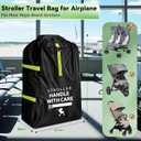 Upgrade Stroller Bag for Airplane: 46" H x 24" W x 15" D Large Stroller Cover with Shoulder Handle for Air Travel, Travel Essentials for Single, Double, Jogging Stroller, Chicco, UPPAbaby, Evenflo