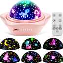 Girls Toys 1-10, 6 Slides+96 Projections Unicorn Toys Princess Toy Unicorn Gifts for Girls1-12, Little Mermaid Toy Princess Room Decor Juguetes para Nias Gifts for 6 Year Old Girl Room Decor (Pink)