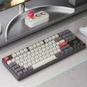 XDA Profile PBT Keycaps, Retro Game Console Custom Keycap Set, XVX Keyboard Keycap 75 Percent with Dye-Sublimation Suitable for Most 65% 80% 100% Gateron Cherry MX Switches Mechanical Keyboard