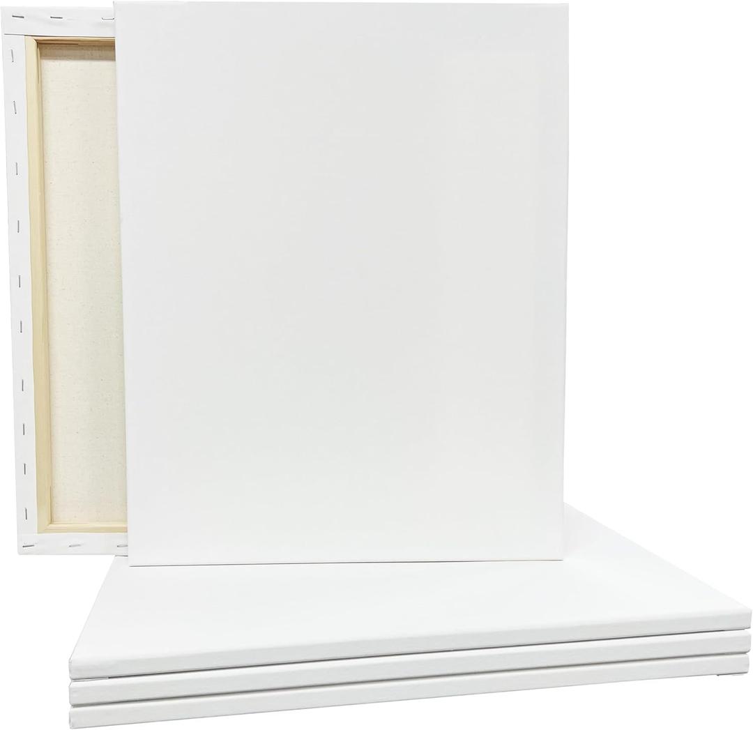 5 Count 16 x 20 Super Value Canvas by Artist's Loft - Acid Free Cotton Canvas for Paint, Acrylic, & Oils - 1 Pack