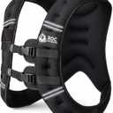 Roc Outdoors Weighted Vest W/ Rub-Free Technology for Woman and Men, Weight Vest with Reflective Stripe for Workout, Strength Training, Running, Walking, Fitness, Weight Training, Weight Loss, Weightlifting (Black, 30lb)