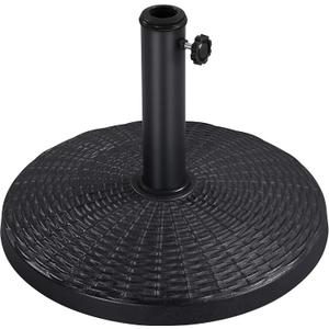 Yaheetech 22 lbs Heavy Duty Outdoor Umbrella Base 18" Round Patio Umbrella Stand Market Umbrella Base for Garden & Lawn, Black