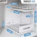Under Sink Organizer Upgrade To Professional Rails,2-Tier Dual Pull Out Cabinet Storage,Height Adjustable Slide Out Drawers For Bathroom Kitchen,2 Pack-14.5"Dx12.8"-16.9"H,White